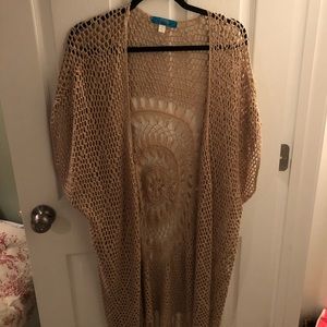 threaded kimono - beige